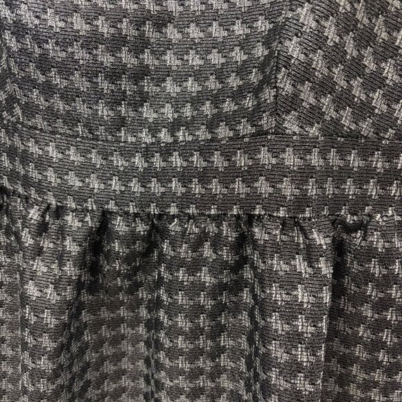 Isani For Target Black & Silver Feminine Retro Style Houndstooth Sleeveless - Picture 4 of 15